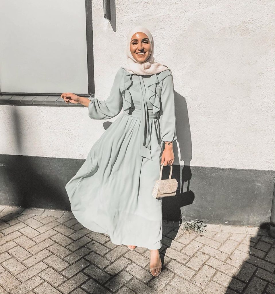 mint hijab outfit