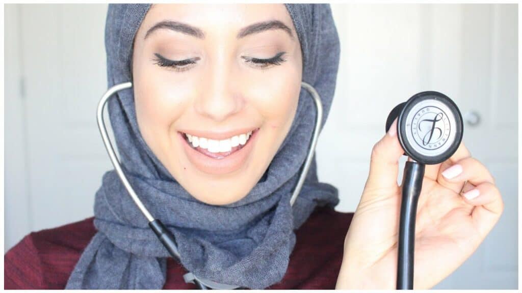 hijab with stethoscope
