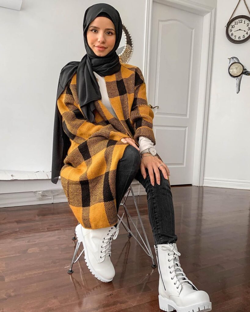 hijab plaid