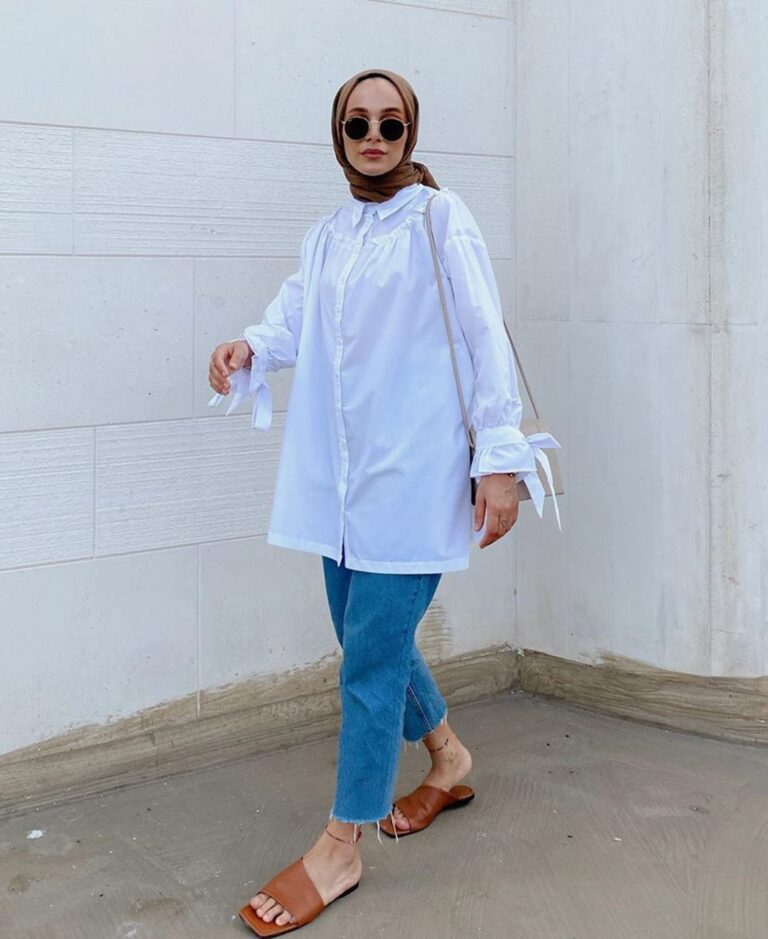 21 Inspiring Looks To Wear The White Shirt - Hijab Fashion Inspiration