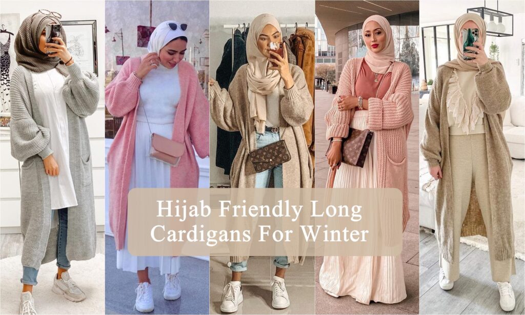 hijab friendly long cardigans